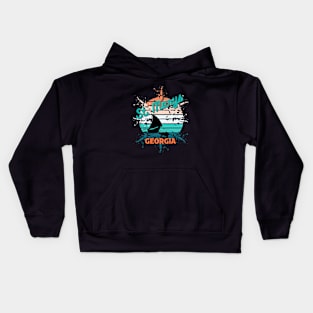 St. Marys Georgia Retro Vintage Exploding Sunset Kids Hoodie